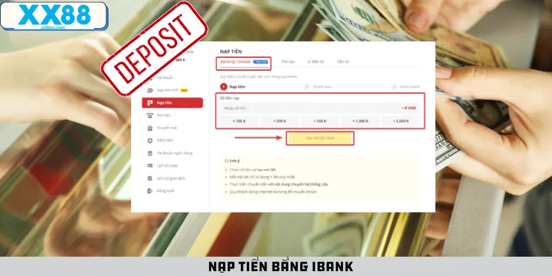 XX88-Nạp tiền bằng Ibank