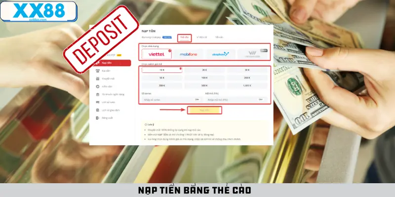 Nạp tiền bằng thẻ cào